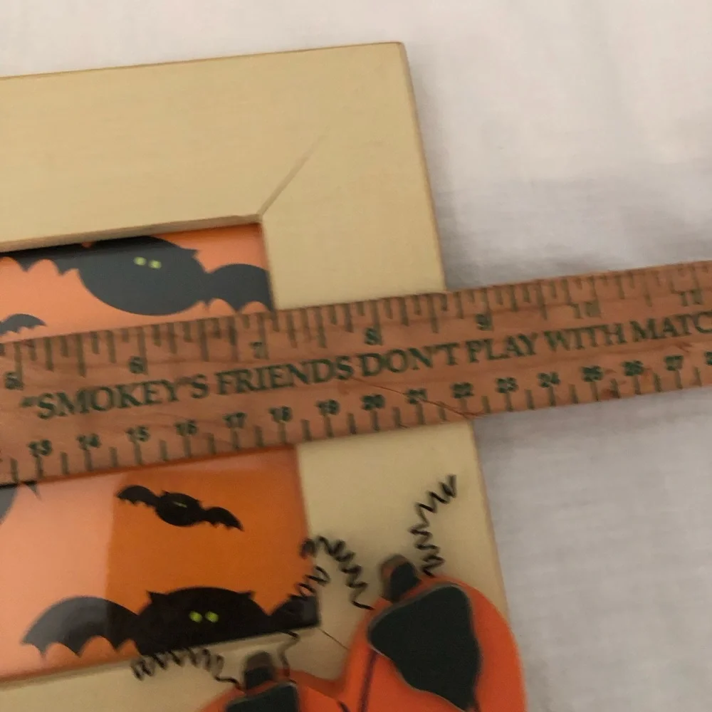 Halloween Bat Picture Frame 4x6, Halloween Black Bat 4x6 Photo Frames with Stand